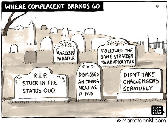 Marketoonist Where Complacent Brands Go To Die Tombstone Image