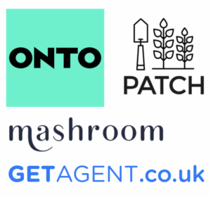 Company Logos for Onto, Patch Plants, Mashroom and GetAgent